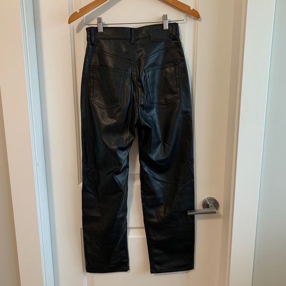 Levi’s ribcage straight leather pants - Picture 2 of 3